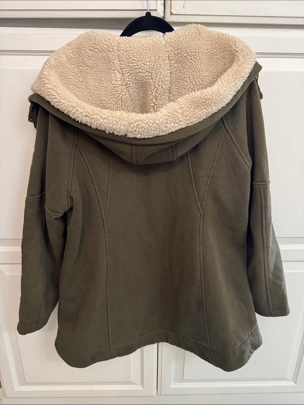 1 Madison Olive Green Lined Zip Hoodie. Fall Cabincore. Size XL. - Picture 7 of 7